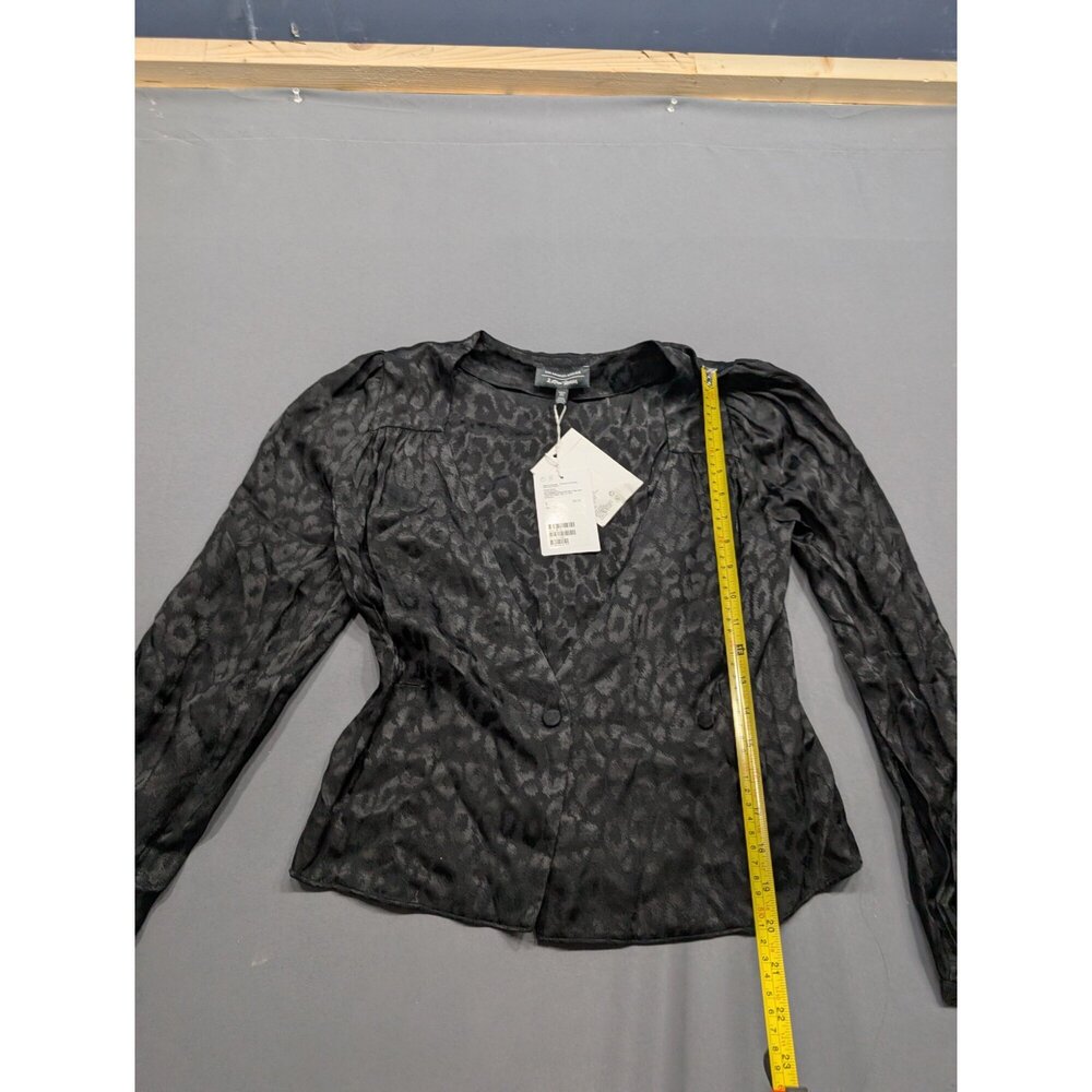 & Other Stories Los Angeles Atelier Leopard Blouse Black US 2